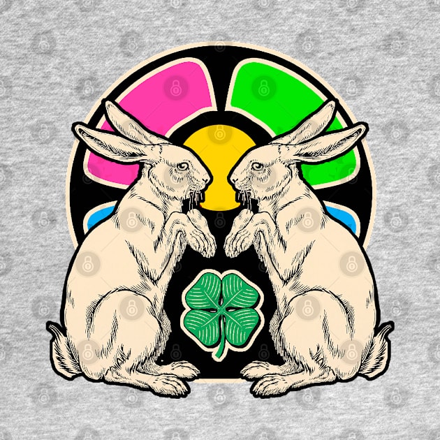 4 leaf clover and the lucky rabbit by Marccelus